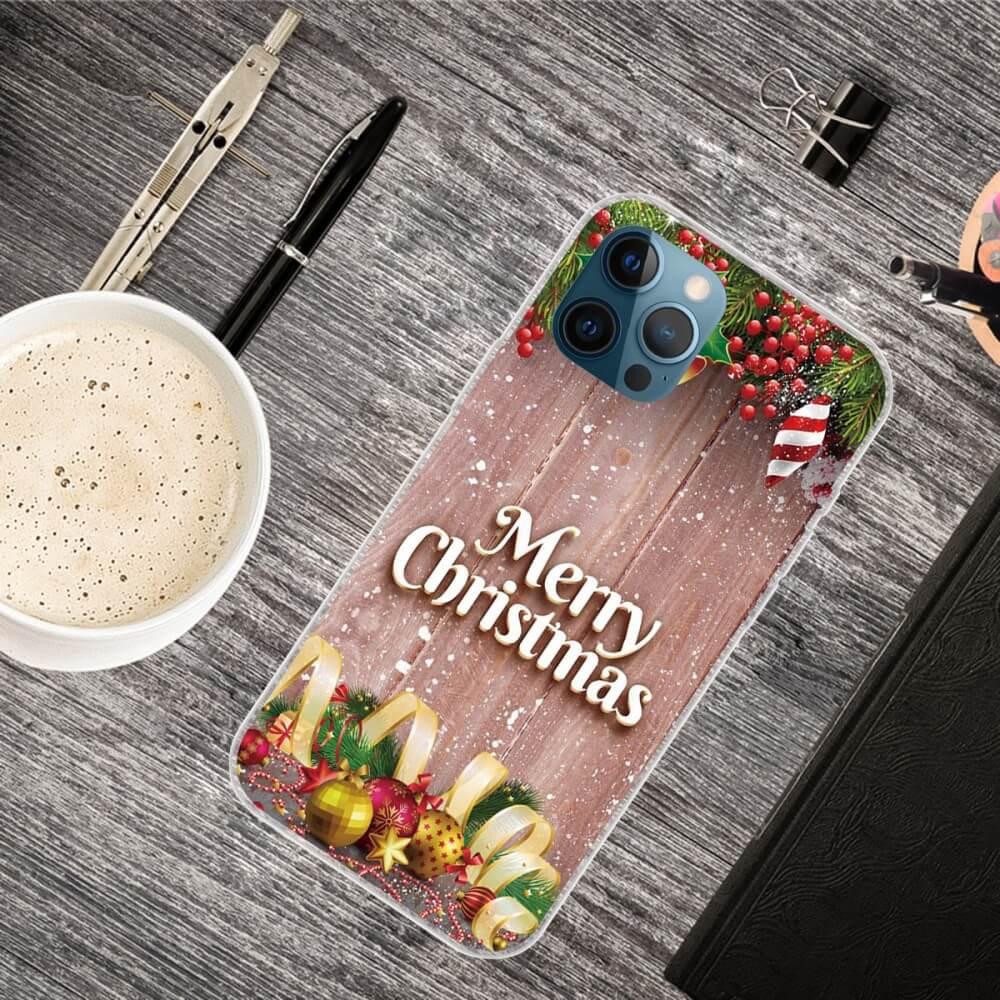 Cover-Discount  iPhone 14 Pro Max - Silikon Case Merry Christmas 