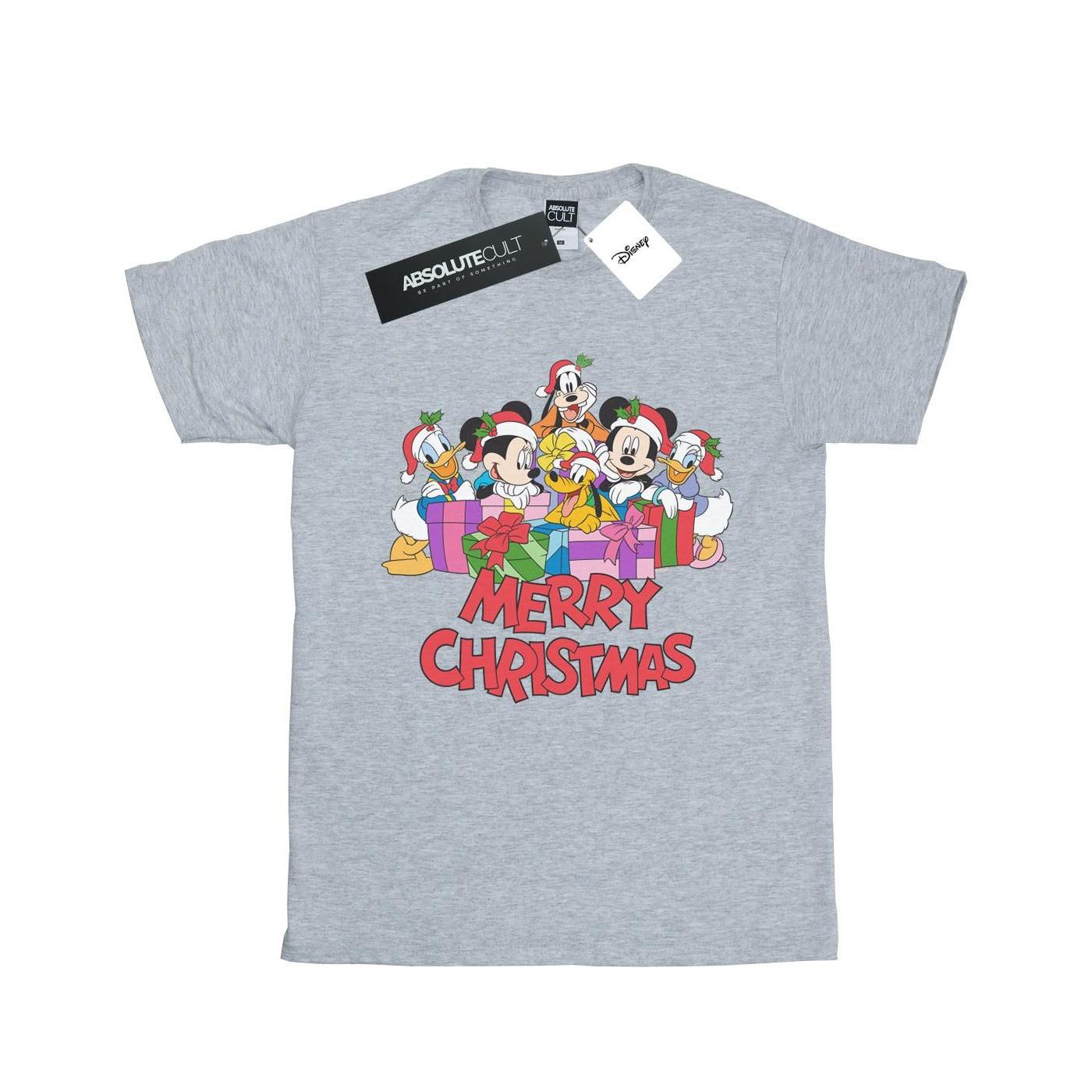 Image of Mickey Mouse And Friends Christmas Tshirt Damen Grau 3XL