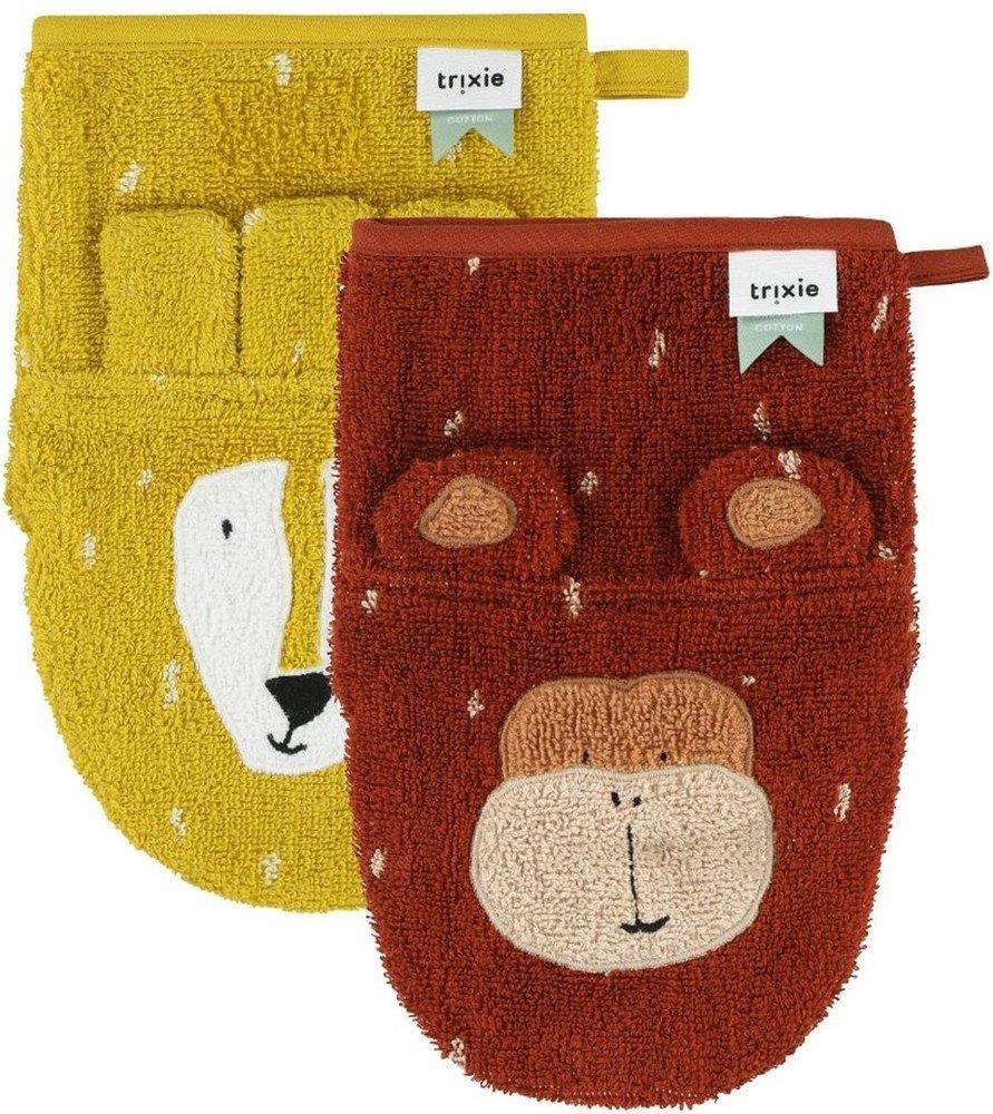 Trixie  Trixie Gant de toilette2-pack - Mr. Lion - Mr. Monkey 