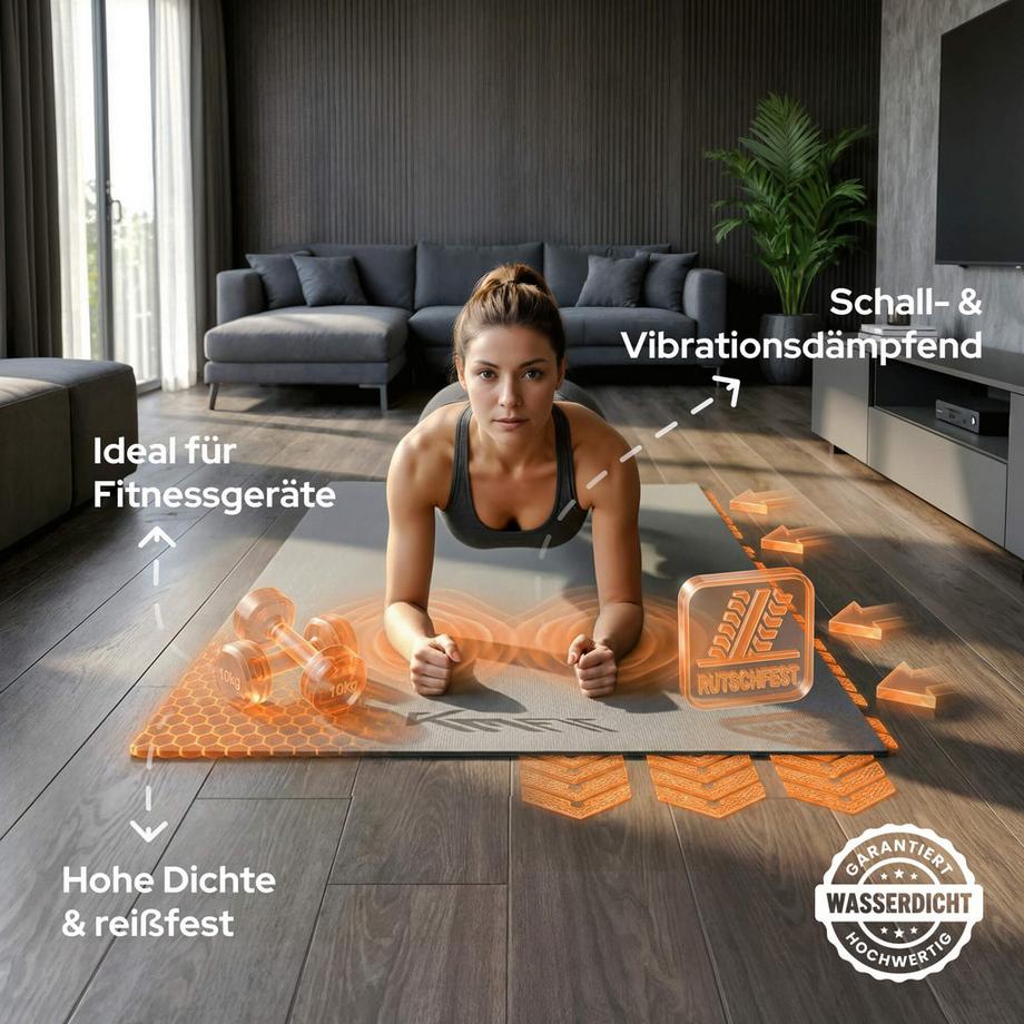 KM-Fit  Tapis de sol Tapis de protection pour appareils de fitness 