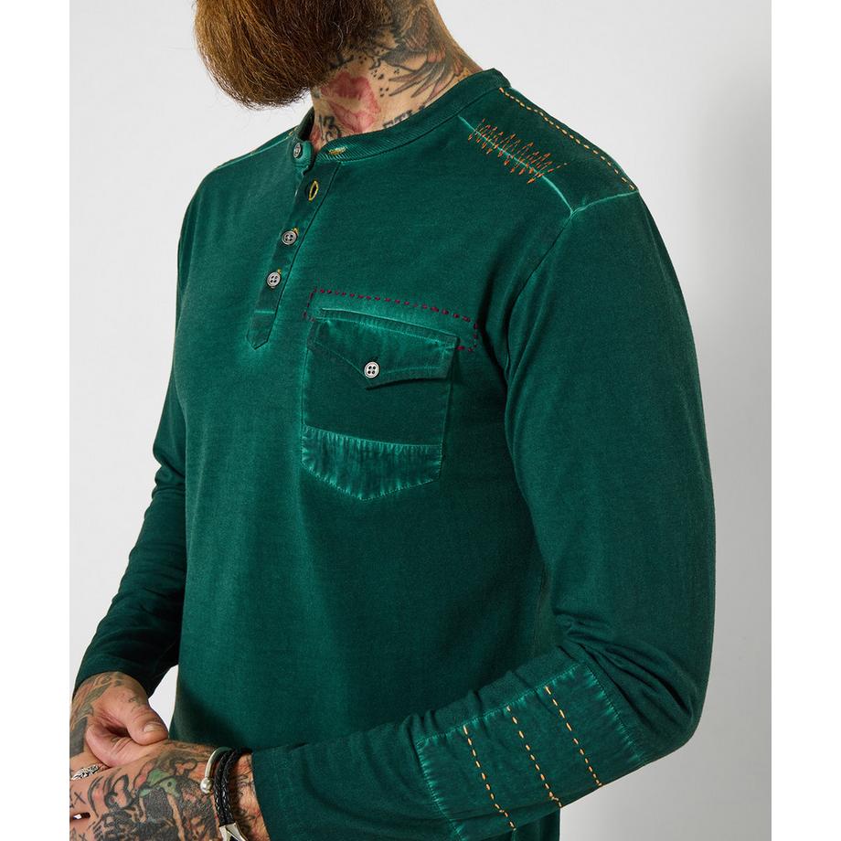 Joe Browns Henley-Shirt mit Knopftasche  