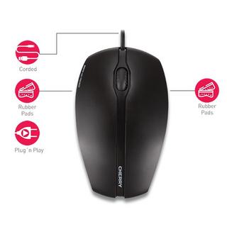 Cherry  GENTIX CORDED ILLUMINATED MOUSE, Souris rétroéclairée, noir, USB 