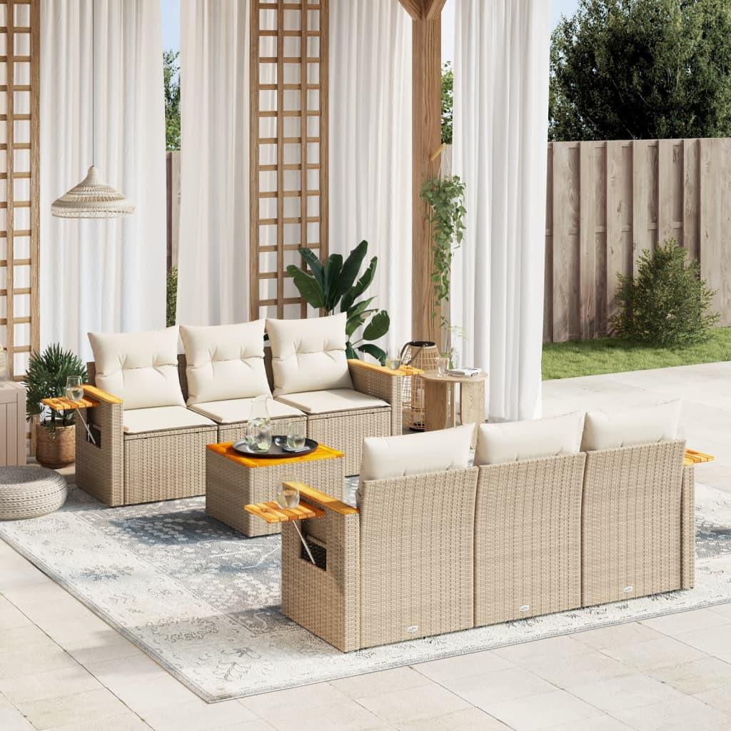 VidaXL set divano da giardino Polirattan  