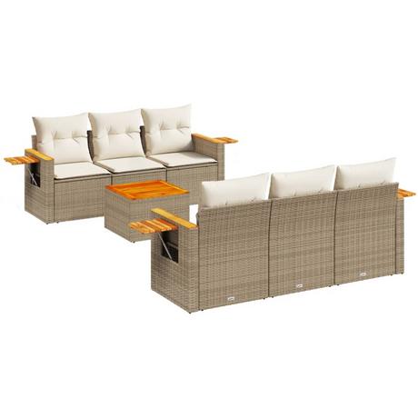 VidaXL set divano da giardino Polirattan  