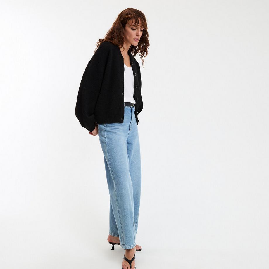 La Redoute Collections Strickjacke Stehkragen  