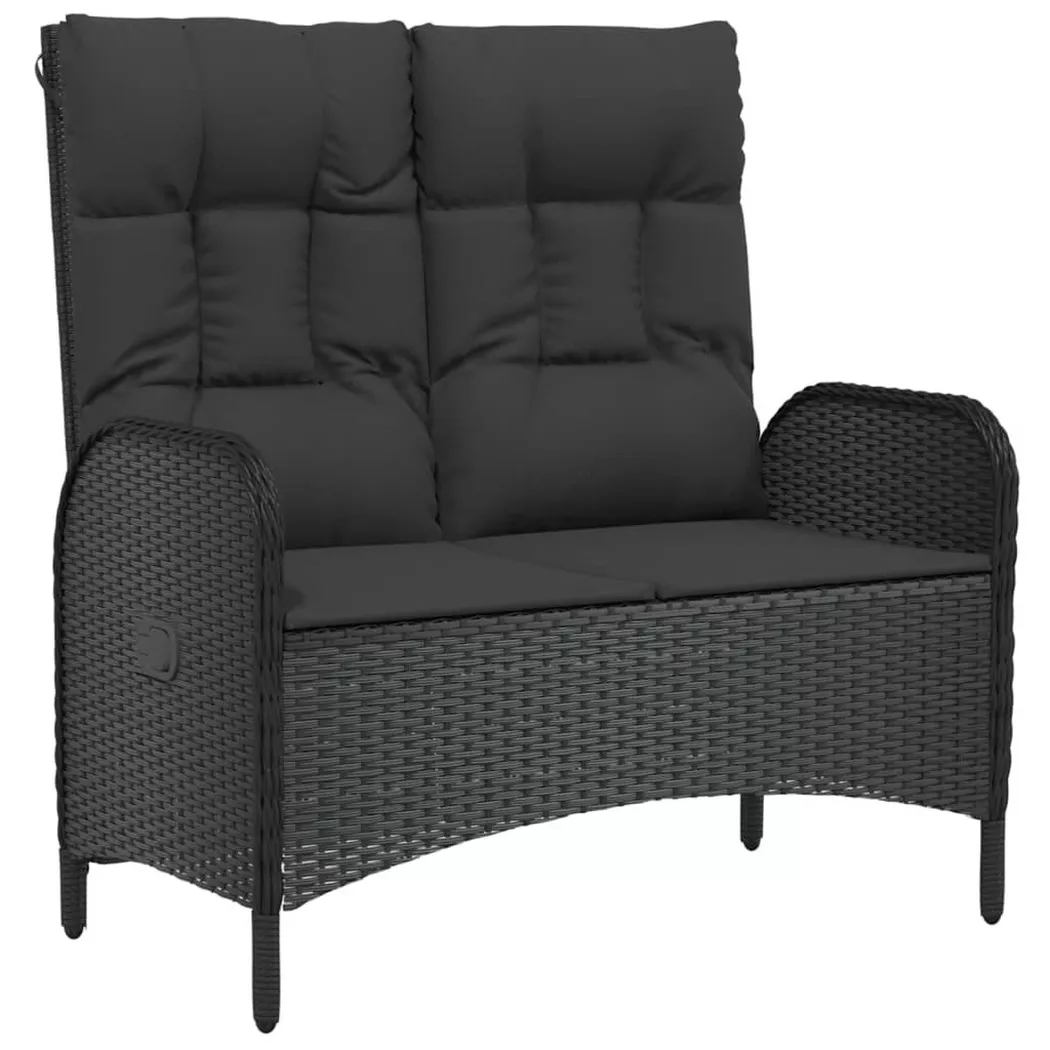 VidaXL - Gartenbank poly-rattan, One Size, Schwarz