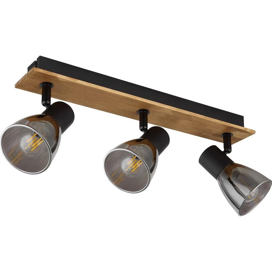mutoni Spot Claude bois marron foncé 3xE14  