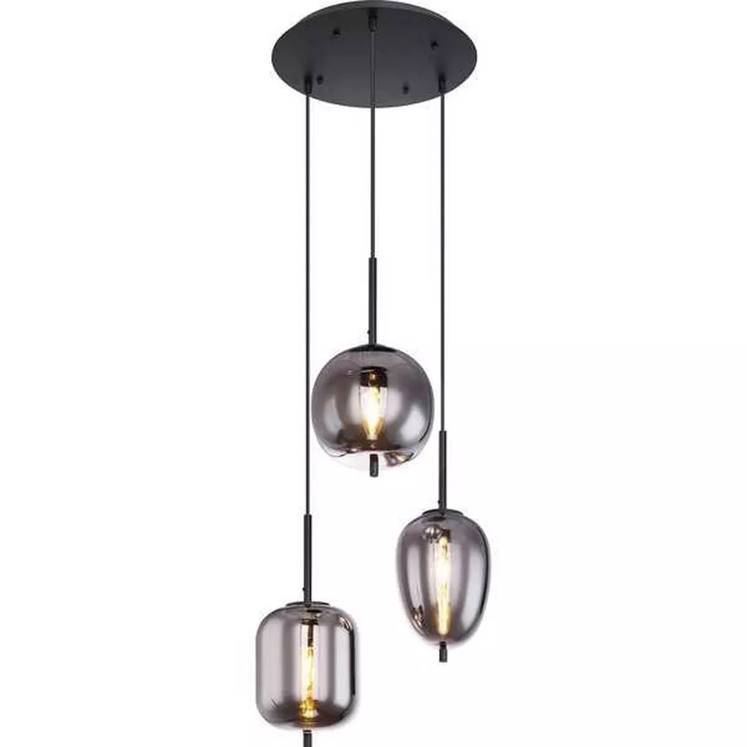 mutoni – Hängeleuchte Blacky Metall 3xE14, One Size, Multicolor