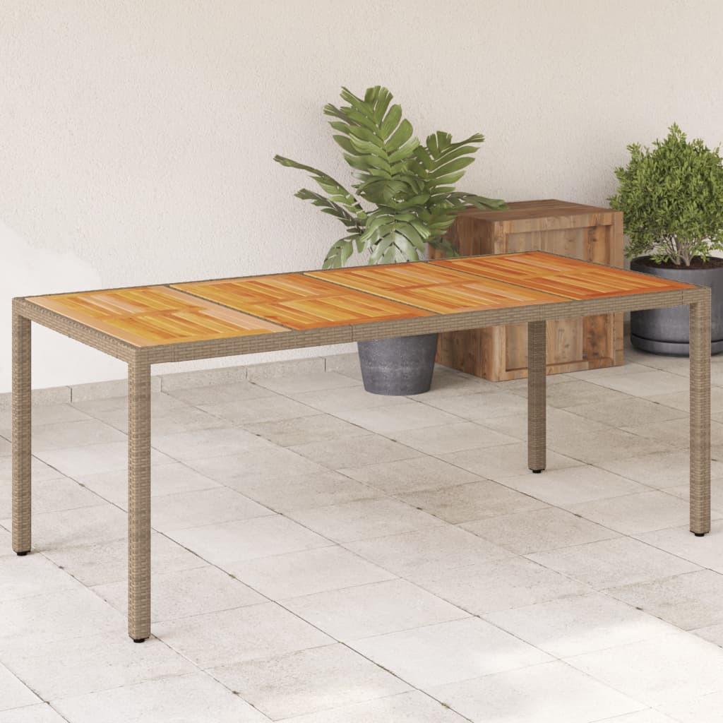 VidaXL Table de jardin rotin synthétique  