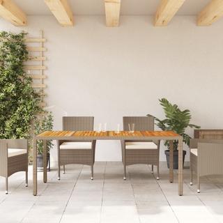 VidaXL Table de jardin rotin synthétique  