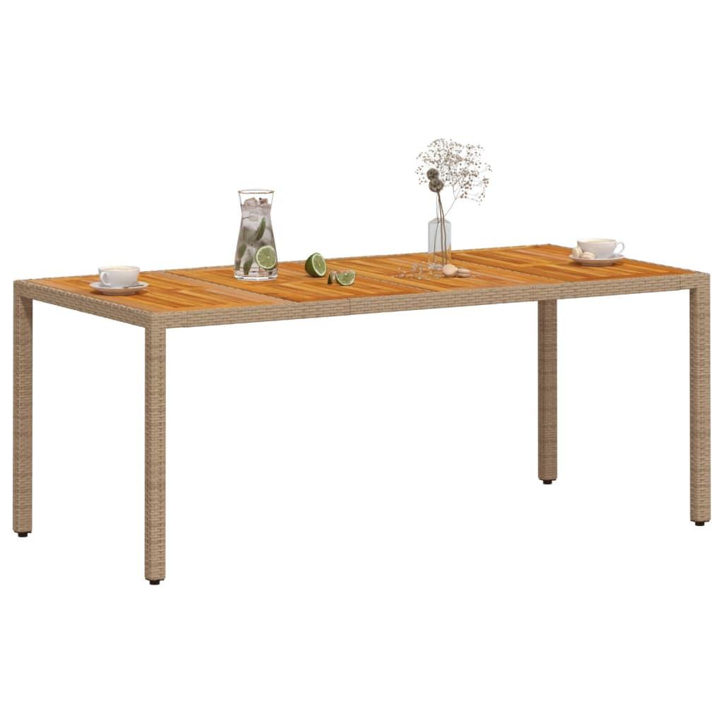 VidaXL Table de jardin rotin synthétique  