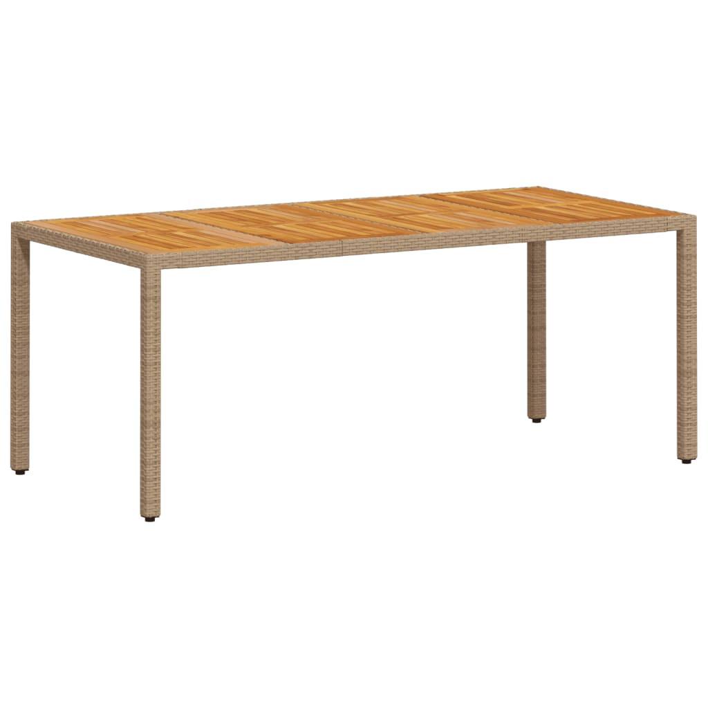 VidaXL Table de jardin rotin synthétique  