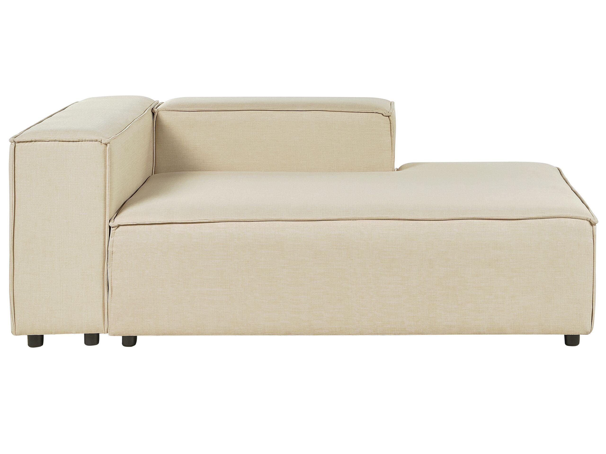 Beliani Chaiselongue aus Leinen Modern APRICA  