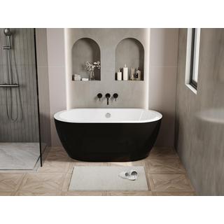 SHOWER DESIGN Freistehende Badewanne - 178 L - 149 x 75 x 58 cm - Schwarz glänzend - Acryl - ADRINA  