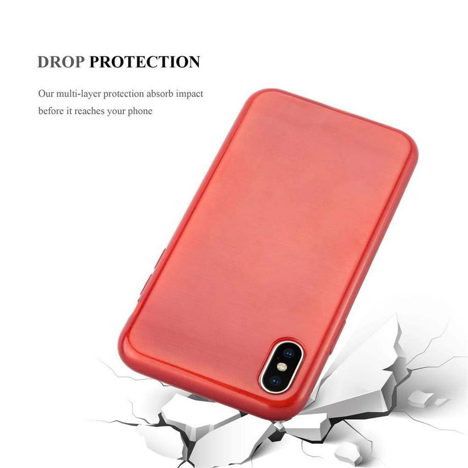 Cadorabo  Housse compatible avec Apple iPhone X / XS - Coque de protection en silicone TPU flexible au design brossé 