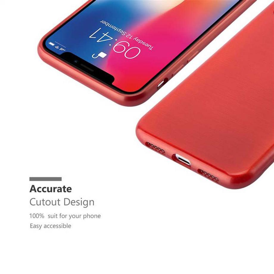 Cadorabo  Housse compatible avec Apple iPhone X / XS - Coque de protection en silicone TPU flexible au design brossé 