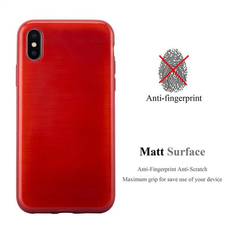 Cadorabo  Housse compatible avec Apple iPhone X / XS - Coque de protection en silicone TPU flexible au design brossé 