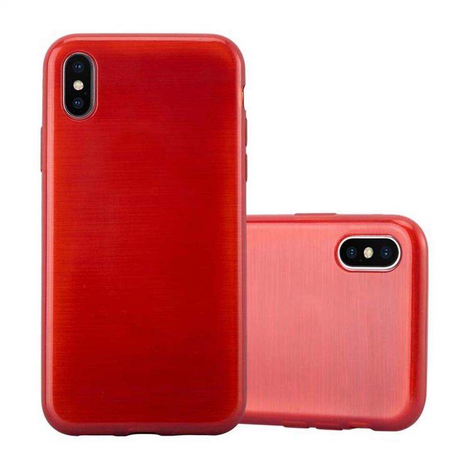 Cadorabo  Housse compatible avec Apple iPhone X / XS - Coque de protection en silicone TPU flexible au design brossé 