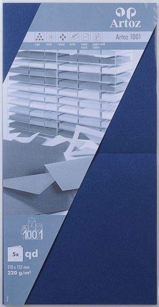 Artoz ARTOZ Karten 1001 310x155mm 107452264 220g, classic blau 5 Blatt  