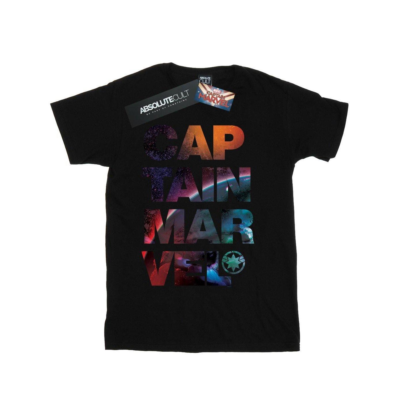 Image of Captain Space Text Tshirt Jungen Schwarz 140/146