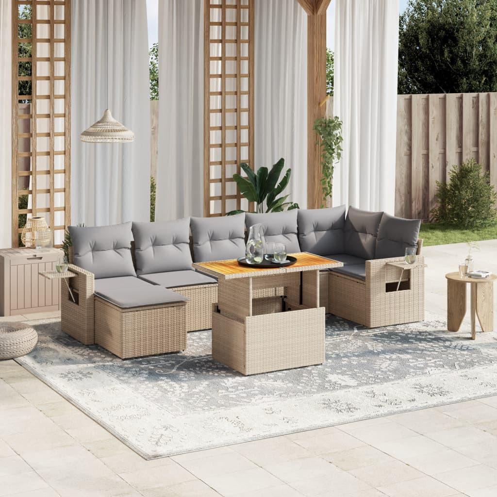 VidaXL Ensemble de canapés de jardin rotin synthétique  