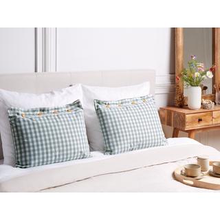 Beliani Lot de 2 coussins en Polyester Traditionnel TALYA  