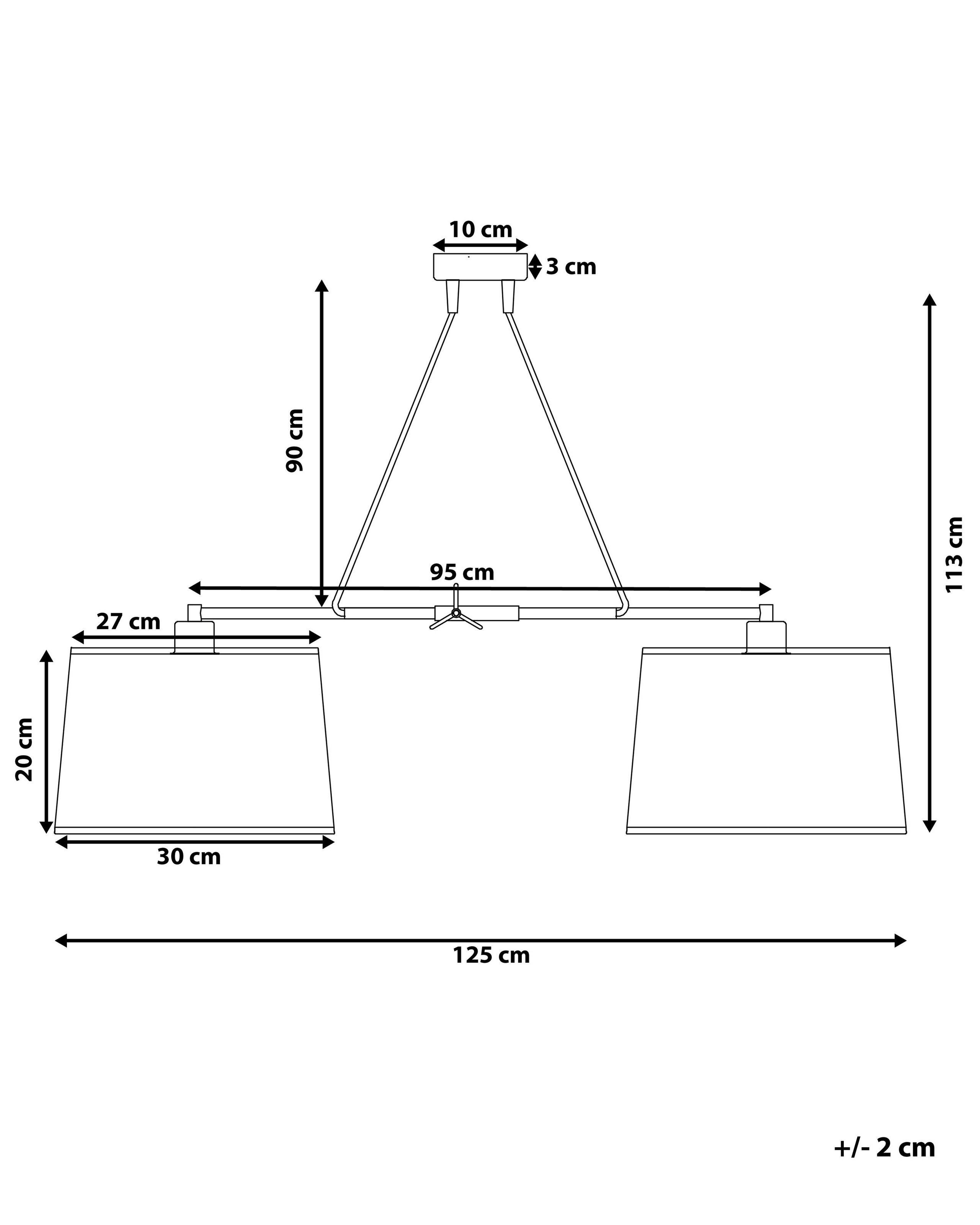 Beliani Lampe suspension en Polyester Moderne FUCINO  