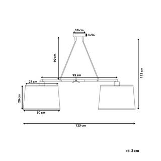 Beliani Lampe suspension en Polyester Moderne FUCINO  