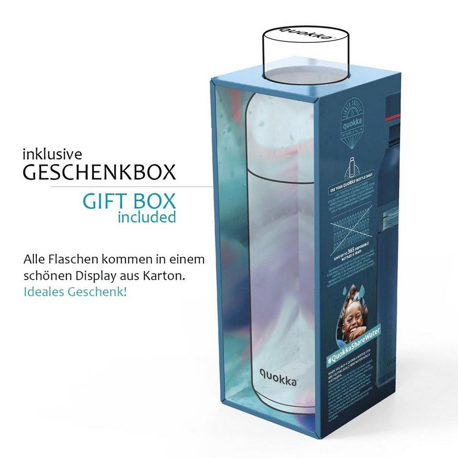 Quokka Bottiglia d'acqua Design Uccelli Capacità 720ml in Ecozen  