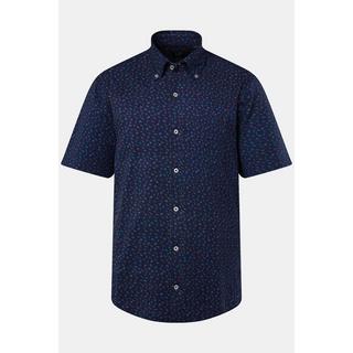 JP1880  Chemise en maille piquée coupe Modern Fit, avec technologie FLEXNAMIC®, manches courtes et col à pointes boutonnées. Micro-imprimé - jusqu'au 8 XL 