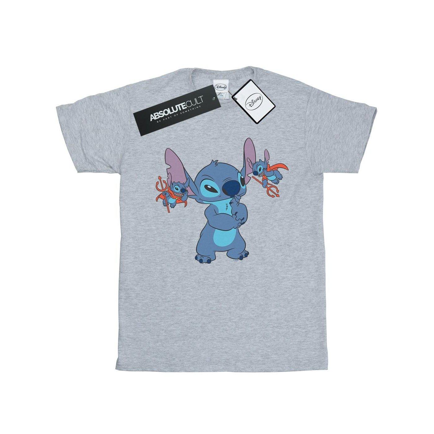 Image of Lilo And Stitch Little Devils Tshirt Damen Grau S