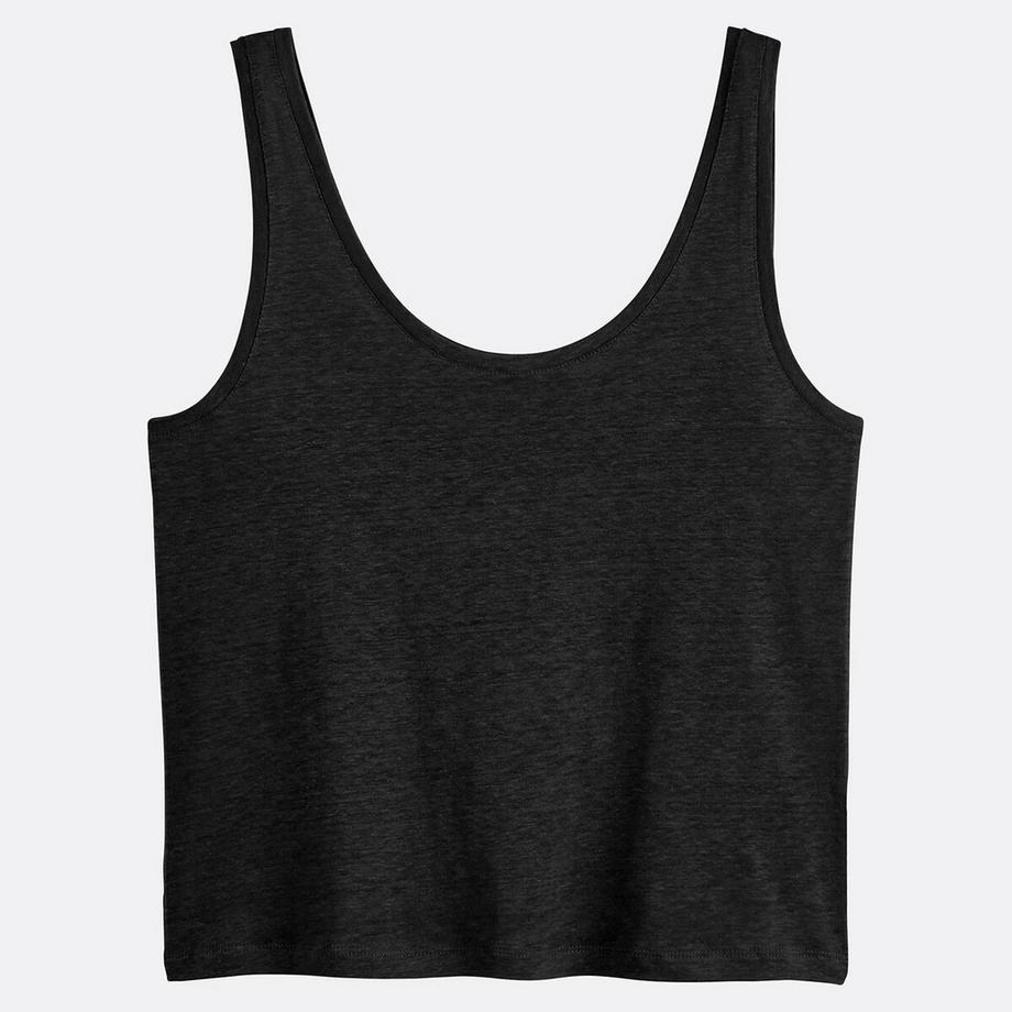 La Redoute Collections Lockeres Leinen Rundhals Tanktop  