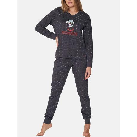 Admas  Pyjama Hausanzug Oberteil und Hose Minnie Shy Disney 