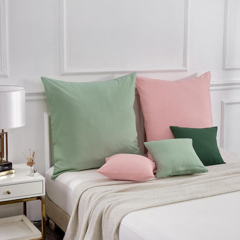 Alopini  Kissenbezug 2er Set - Kissenbezüge aus gewaschener Baumwolle mit einer Optik und einem atmungsaktiven Kissenbezug 