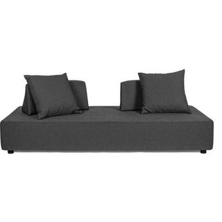 mutoni Canapé de jardin Piper avec coussins anthracite  