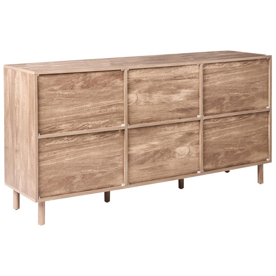 Beliani Commode 3 portes en MDF Méditerranéen RONGE  