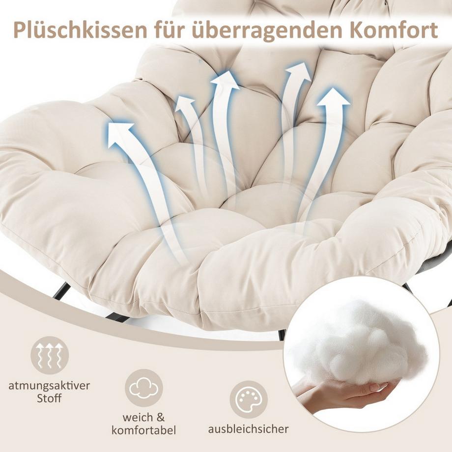 Chaise à bascule avec coussin