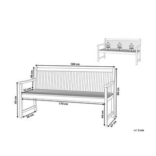 Beliani Panchina da giardino en Legno d'acacia certificato FSC® Classico VIVARA  