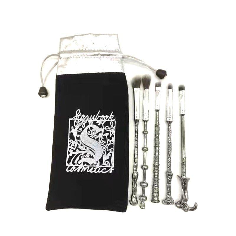 Image of Harry Potter Make-up Pinsel Set, 5 Pinsel - Silber Unisex ONE SIZE