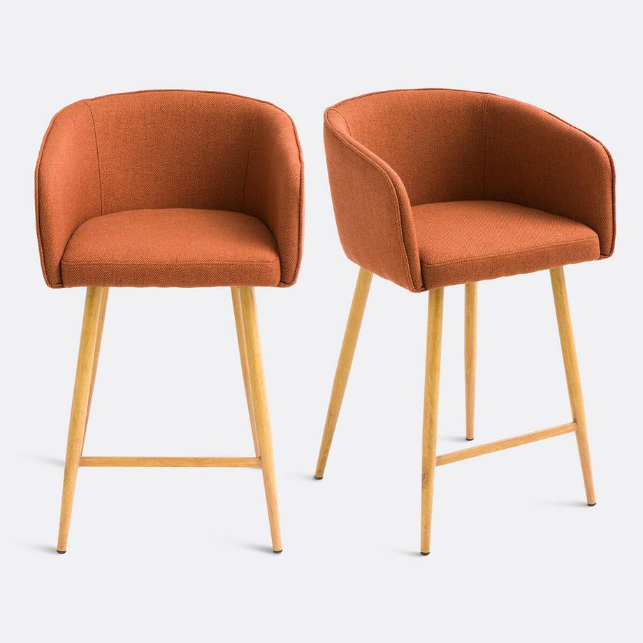 Lot de 2 fauteuils de bar H64 cm