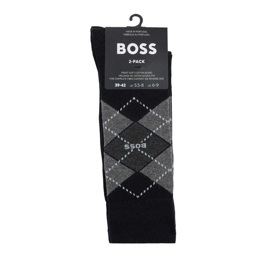 BOSS Lot de 2 Chaussettes Motif Argyle  
