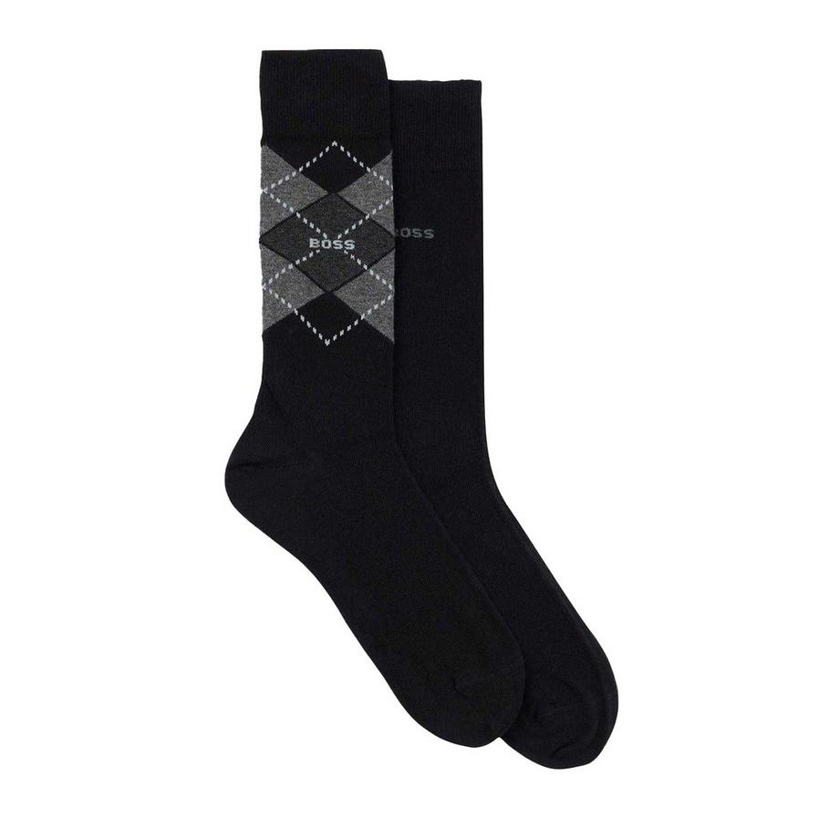 Lot De 2 Chaussettes motif/style Losange (Pack de deux)