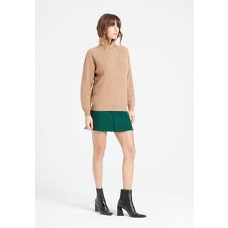 Studio Cashmere8  LILLY 28 Pullover mit Schornsteinkragen und Reißverschluss - 100% Kaschmir 