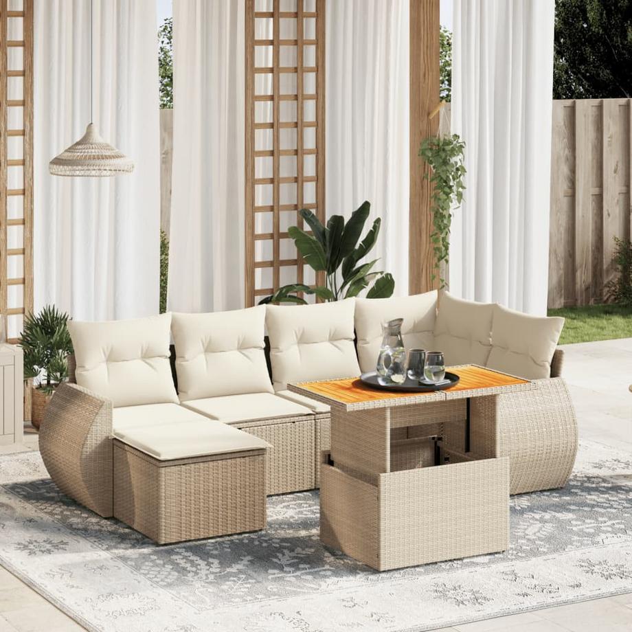 VidaXL set divano da giardino Polirattan  