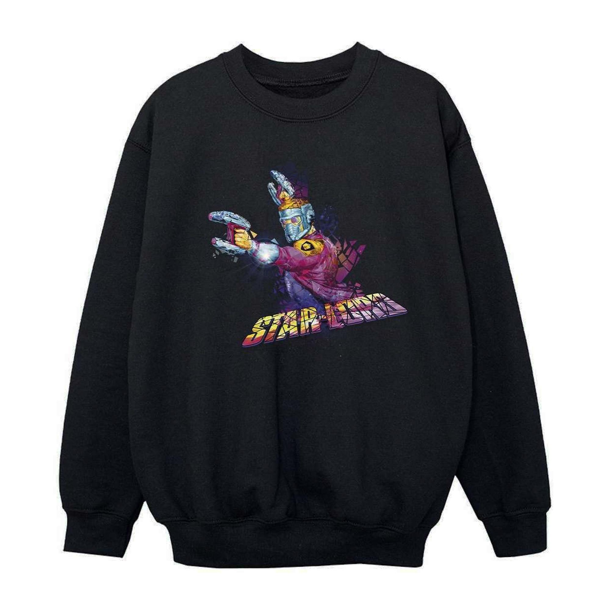 Image of Guardians Of The Galaxy Abstract Star Lord Sweatshirt Unisex Schwarz 140/146
