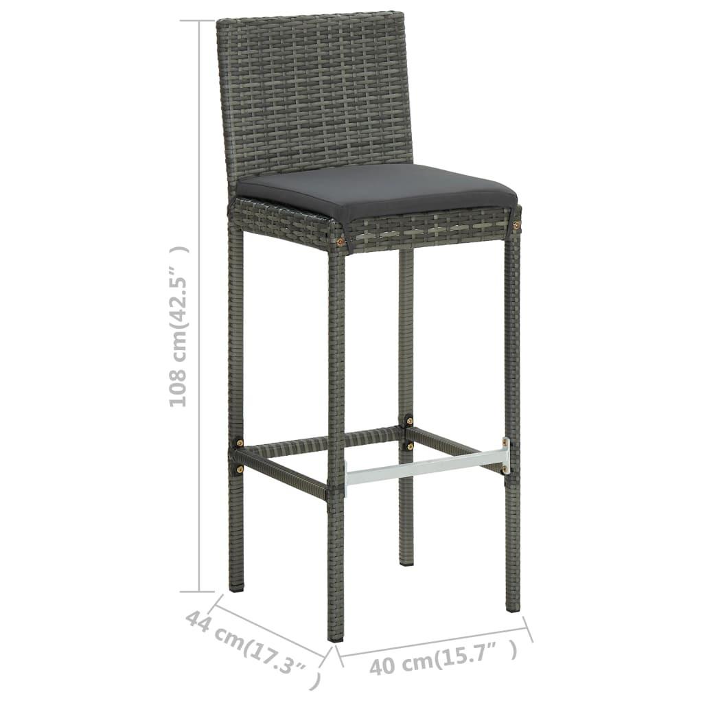 VidaXL Barhocker poly-rattan  