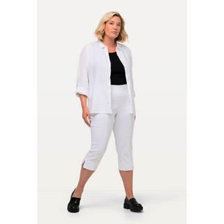 Ulla Popken  Pantaloni Capri di bengalina, estremamente elasticizzati e quasi ingualcibili, con cintura elastica 