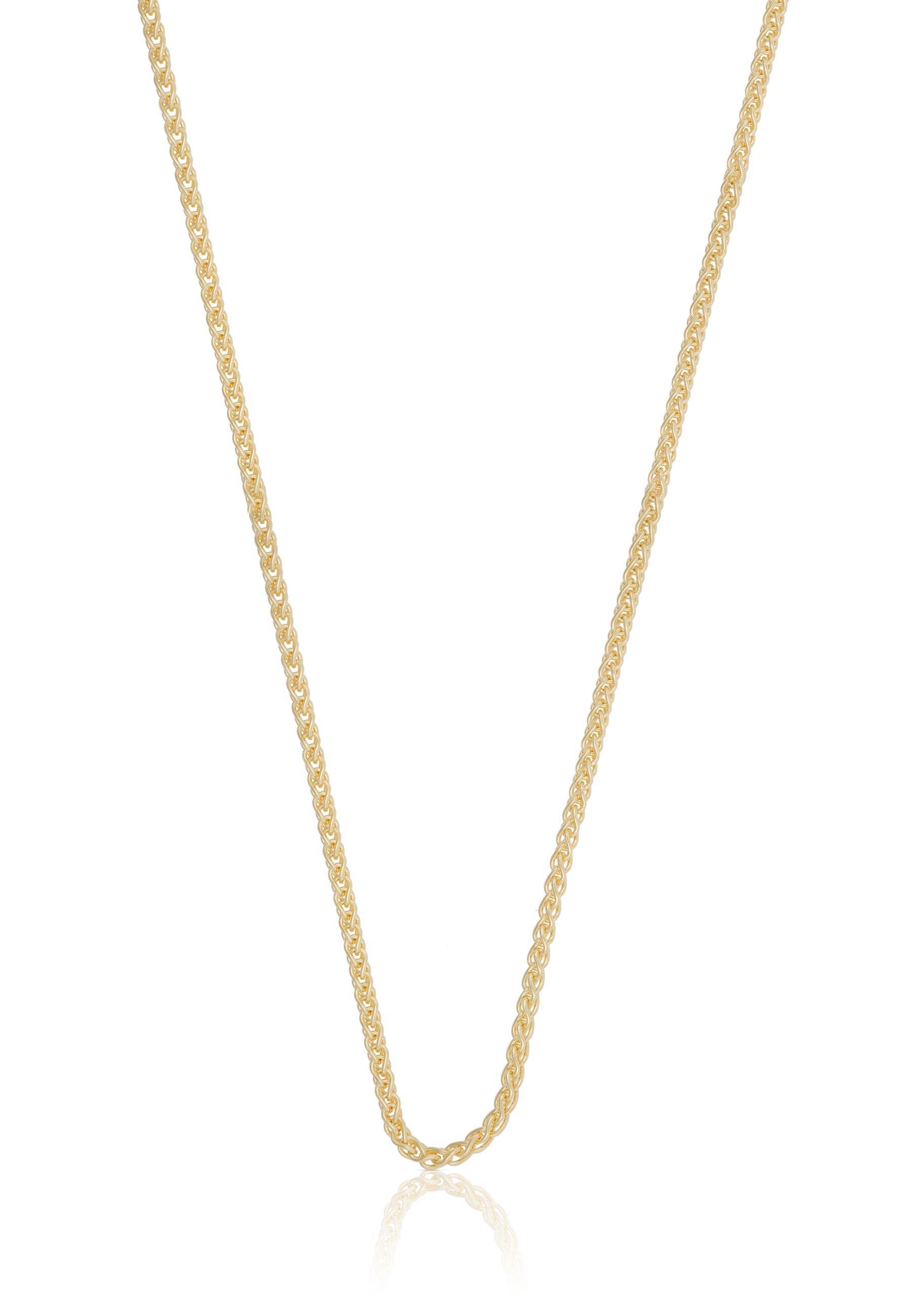 MUAU Schmuck  Collier Zopf Gelbgold 750, 1.6mm, 42cm 