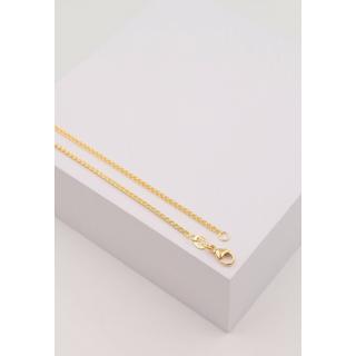 MUAU Schmuck  Collier Zopf Gelbgold 750, 1.6mm, 42cm 