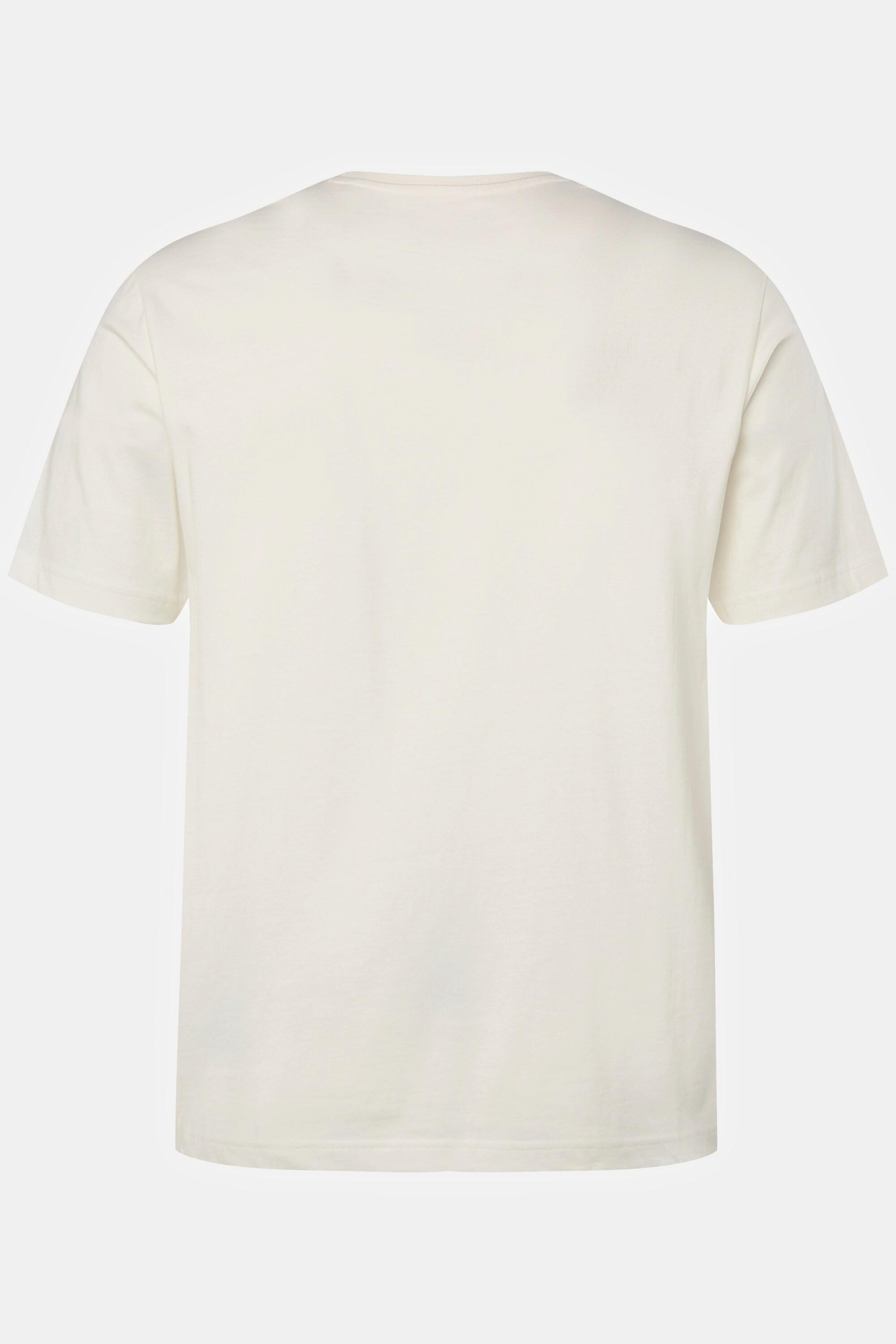 Sthuge  T-shirt STHUGE con stampa, scollo a girocollo e mezze maniche bianco sporco 